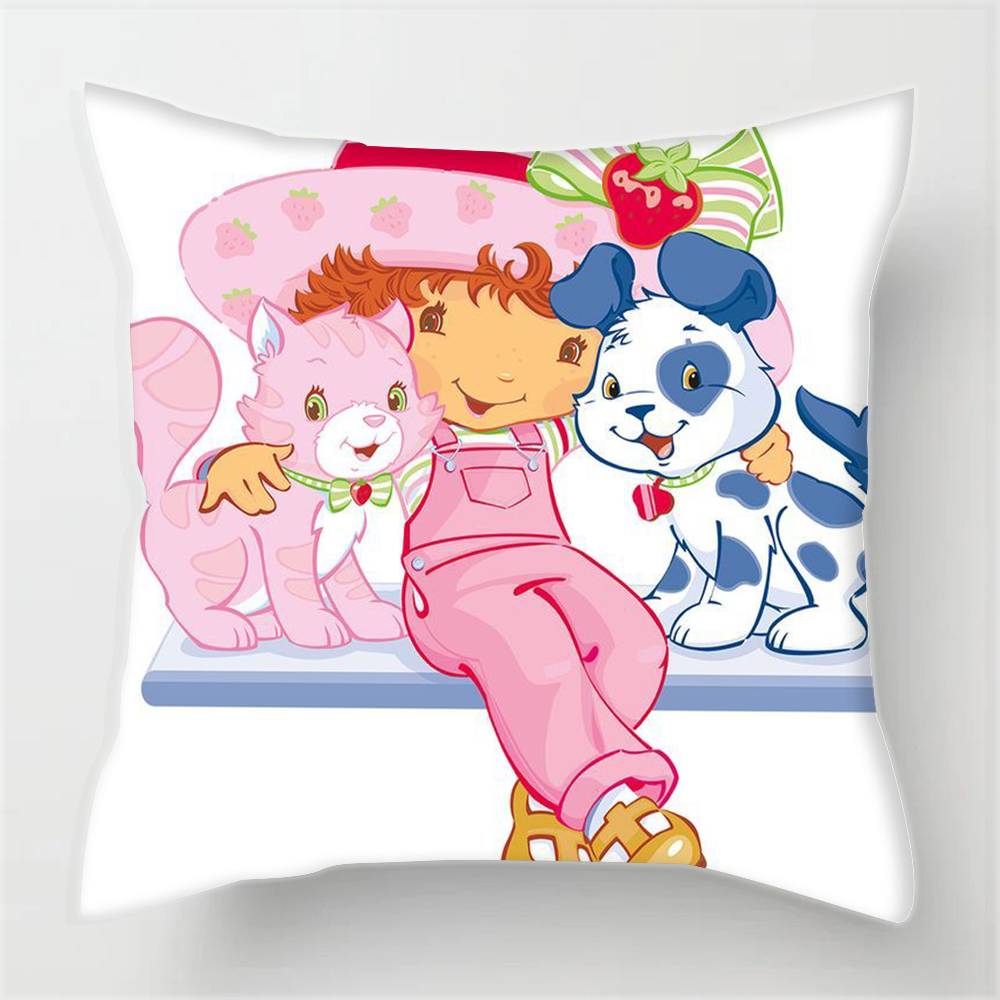 Cartoon S-Strawberry S-Shortcake  Pillowcases Cushion Covers Living Room Sofas Home Decor Gifts