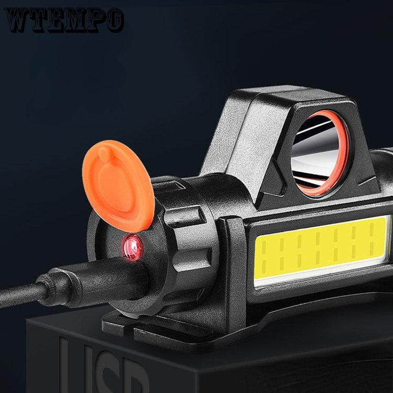LED Strong Light Headlamp Cob Headwear Outdoor Night Fishing Light Magnet Work Light Mining Light Waterproof Torch
