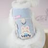 Winter Dog Clothes Warm Fleece Cat Pet Overalls Puppy Clothes Chihuahua Dress Coat with Leash D-ring