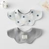 Korean Style A-Type Pure Cotton Double-Sided Baby Bib for 0-2 Years