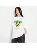Yellow Lemon Print T-Shirt Short Sleeve Crew Neck Casual Top For Summer Wounisex Kawaii Streetwear Graphic Tees Vintage Fruit Shirt