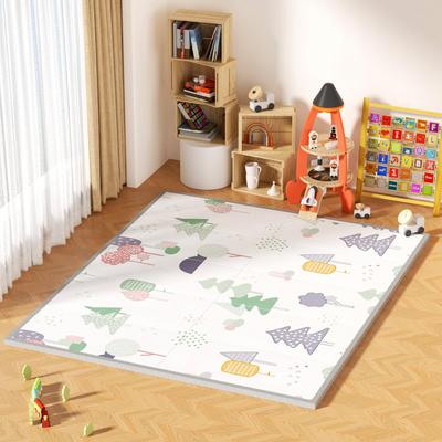 GruFini Alfombra de Juego para Bebé, Plegable, 200 x 180 x 2 cm, Gruesa, Probada para Seguridad, Alfombra para Bebé, Impermeable, Insonorizada, Alfombra de Juego para Bebé, Antideslizante, Elegante, Bebé,