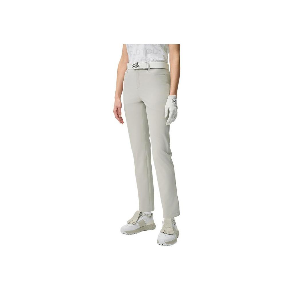 Fila Golf Series Fashion Versatile Skin-Friendly Soft Casual Pants Women Bottoms Gray Oatmeal A11W525810F-BG