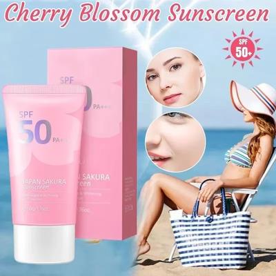 LAIKOU SPF 50 PA+++ Sakura Crema solare per viso, corpo, collo, filtro solare, protezione solare a lunga durata, crema solare per il viso, 50 g