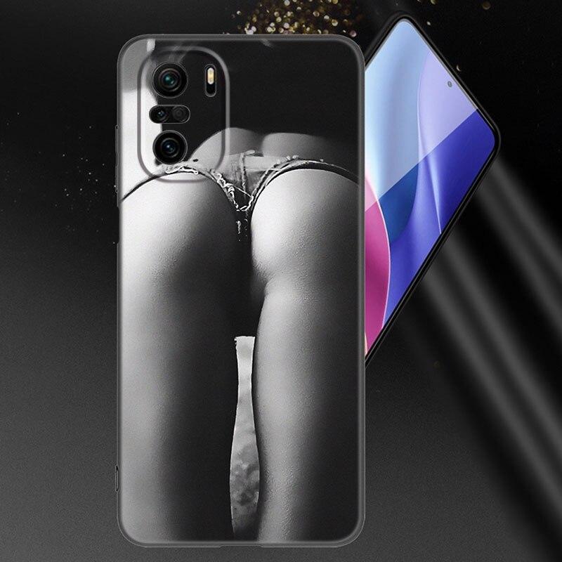 Sexy-Ass Woman Girl Pouzdro na telefon Xiaomi Mi POCO X3 NFC GT M4 M3 12 11T 10T Pro A3 11 Lite NE 5G 12X 11i F3 Soft Black Cover