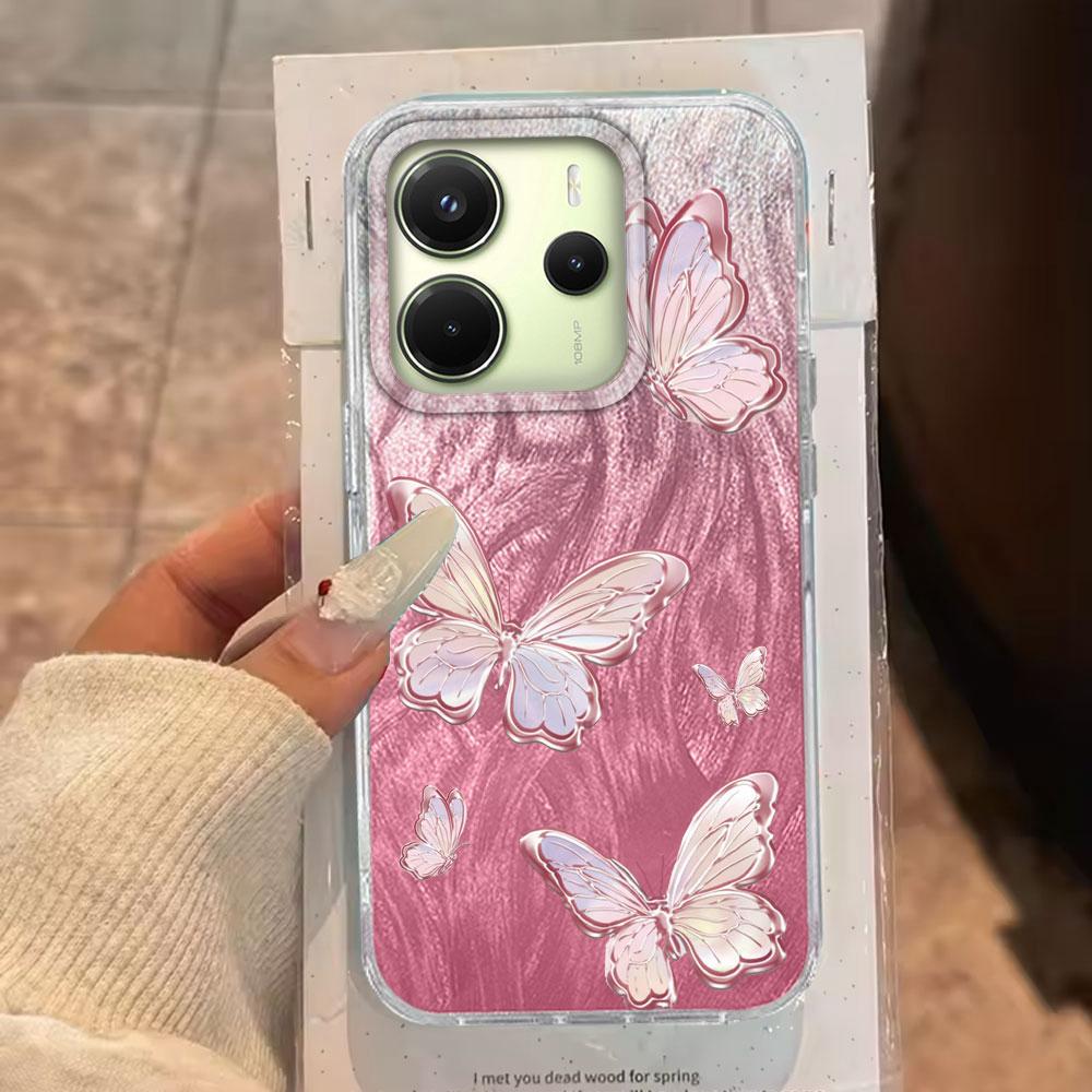 Cartoon Multicolor Butterfly Phone Case for Xiaomi 13T 14T Pro Redmi Note 14 13 Pro 13 13C A5 Poco A71 Shell Silicone Back Cover