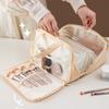 Large Capacity Travel Makeup Handbag Solid Color Women's Wash Bags  Bath Wash