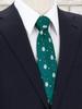 COLORATA Snowy Owl Necktie Dark Green Polka Dots Silk Jacquard Animal Bird Polka Dots Animal Gift (145x8.5cm / / / 100% / Weave) /