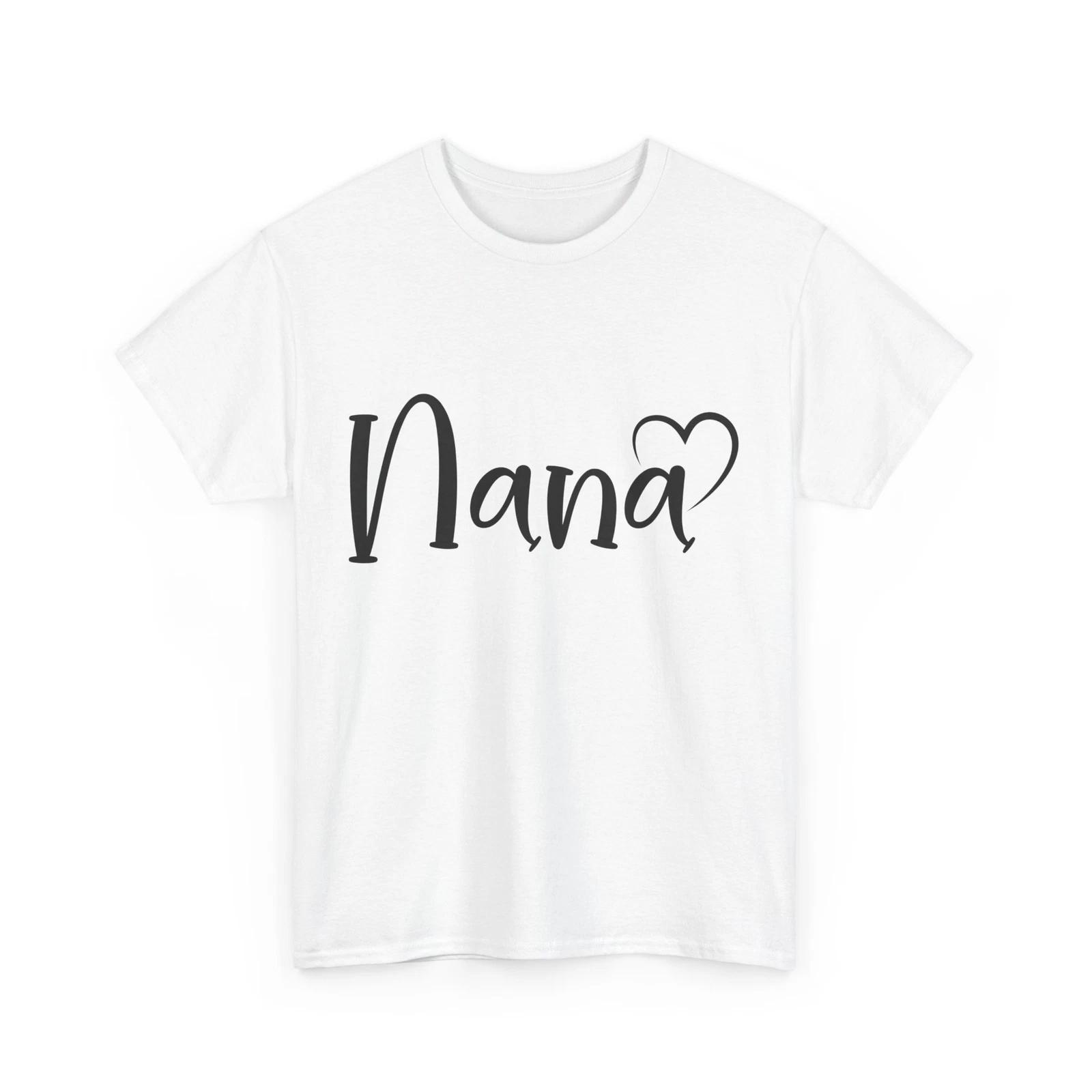 Nana With Heart Shirt, Grandma Mother s Day T-shirt, Grandmother Cute Shirt L