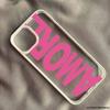 Trendy Pink Letters AMORE Phone Case for IPhone 17 16 Pro 15 14 13 12 11 XR XS Max 7 8Plus 17Air Simple English Clear Hard Cover
