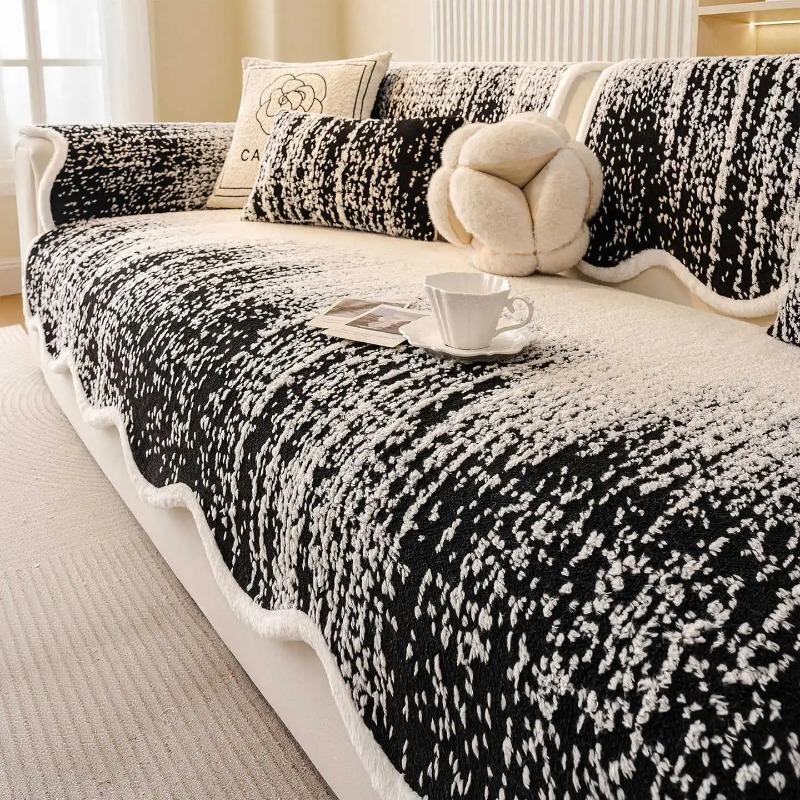 New Irregular Shaped Sofa Cover Fabric Minimalist and Fluffy Comfortable Sofa Cushion Cover Soft and Thick Fixed and Non Slip