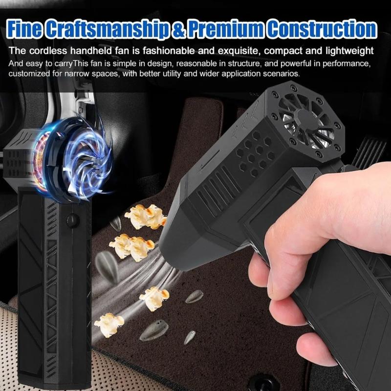 Cordless Boosted Blower Featuring 130000 RPM High Speed Airflows for Effective Dust Removal in Various Indoor Outdoor