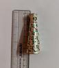 999 Silver Handmade Dry Kajal Box, Surma Kumkum Sindoor Container, Sindur dani dibbi, Elongated Enamelled, 6 cm length, Temple Pooja