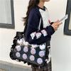Anime Top Handle Bag Large Capacity Bow Ribb Design for JK Girls Textured Casual Shoulder Bags Simple and Versatile Ita Bag