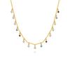Fashion Jewelry 925 Sterling Silver Colorful Zircon Pendant Necklace Jewelry Luxury 18K Gold Plated Chain Necklace for Women