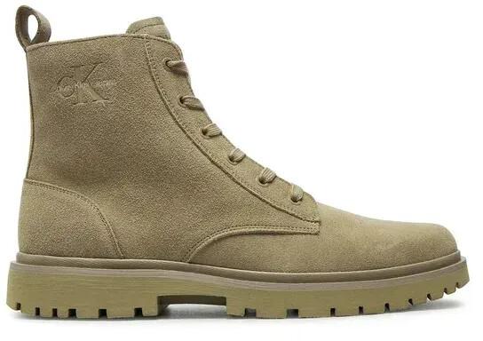 Calvin Klein Замшевые сапоги на шнуровке YM0YM01070 бежевый