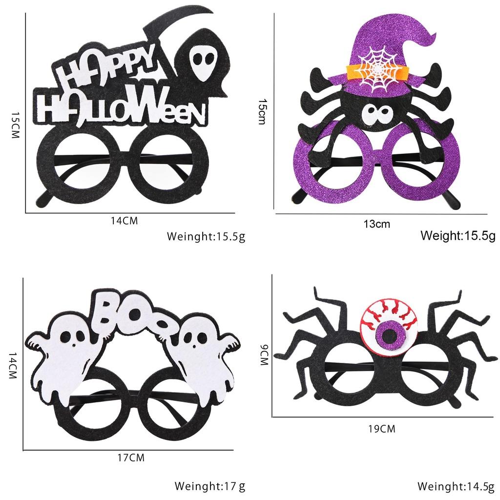 Spider Halloween Eyeglasses Web Zombie Head Ghost Cartoon Style Props Christmas