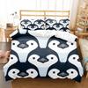 Cute Penguin Comforter Cover For Kids Lovely Printed Duvet Sets Twin Animals 2/3 Pieces Bedding Sets(Quilt Cover+ Pillow Case)