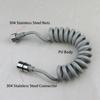 1Pcs Toilet Bidet Spring Shower Hose Bathroom Accessories Flexible Sprayer Connect Pipe 1.5M/2M /3M/5M Telephone Line
