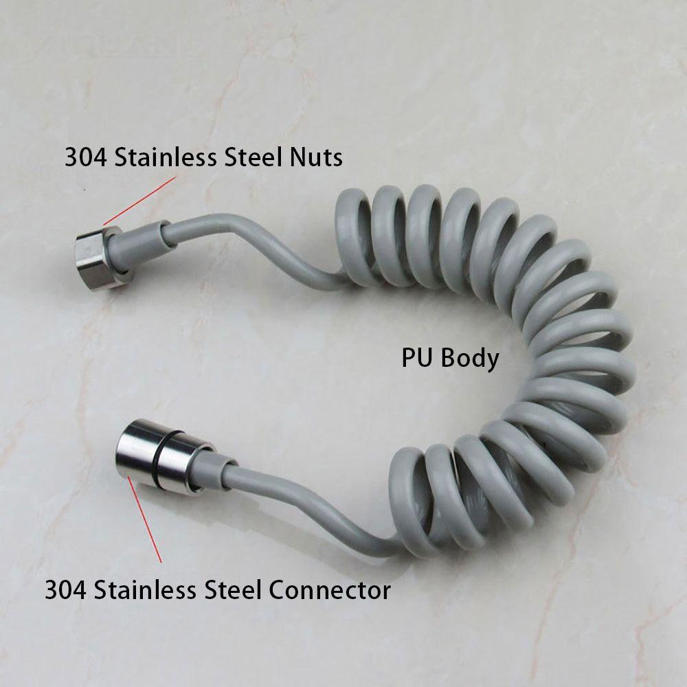 1Pcs Toilet Bidet Spring Shower Hose Bathroom Accessories Flexible Sprayer Connect Pipe 1.5M/2M /3M/5M Telephone Line