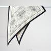 Fashion Elegant Imitation Silk Triangular Neck Scarf For Women Old Money Style