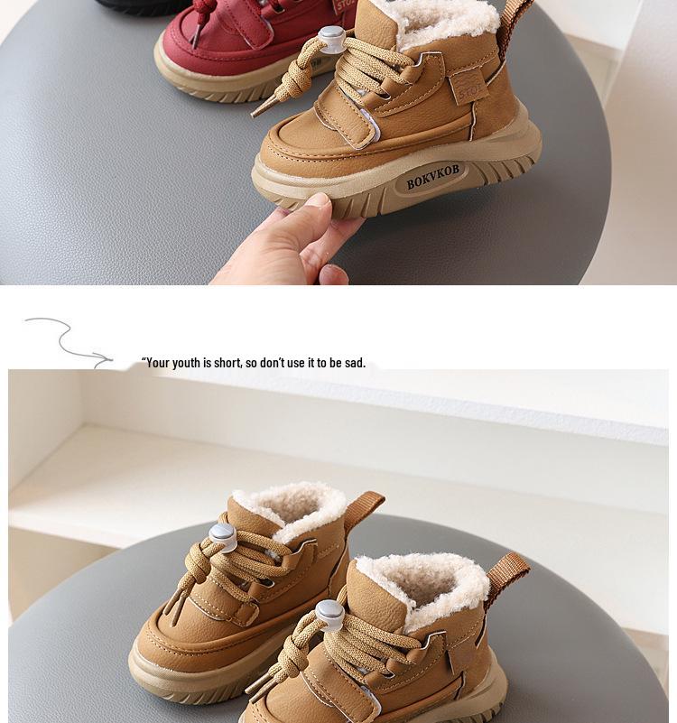 Zimní dětské sněhule 2024: Hustý, sametem podšitý chlapecký a dívčí korejský styl