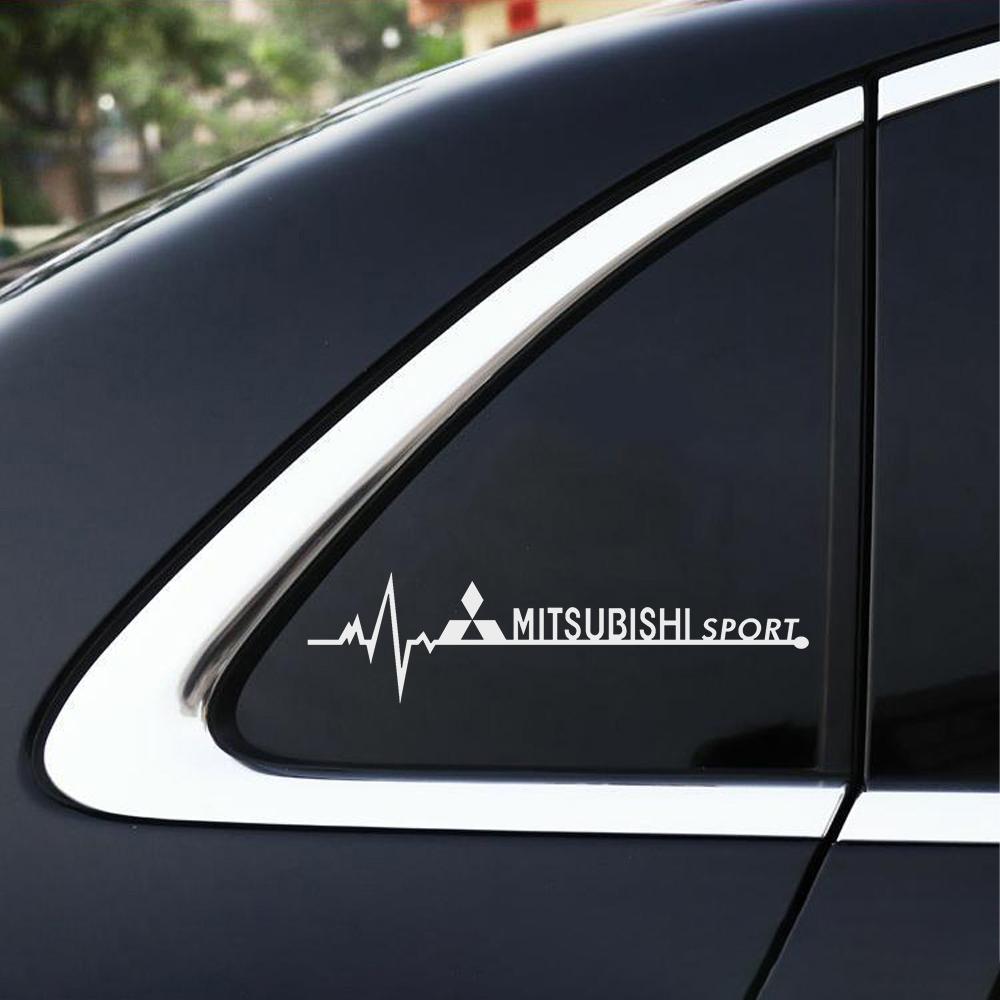 vhcp9 2PCS Creative Car Side Window Decor Stickers For Mitsubishi Asx L200 Mirage Pajero Attrage Xpander Lancer Outlander Accessories