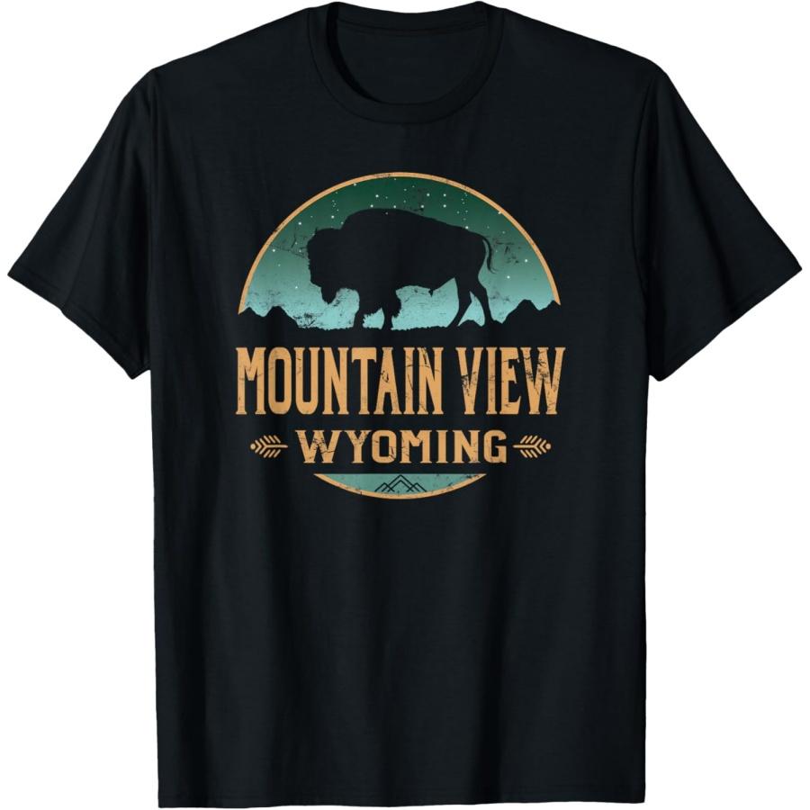 

Mountain View Wyoming WY Buffalo Bison T-Shirt XXXXXL різнокольоровий
