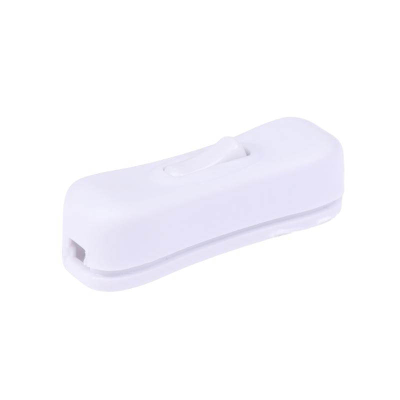 

1Pc Ac Power Cable Switch Connector 304 On Off Push Button Online White Black Transparent 220V Led Light Bulb Halfway Rocker білий