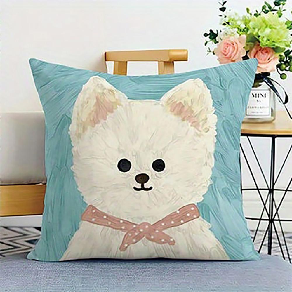 

Милая наволочка с рисунком собакиПодходит для дивана, автомобиля, спальни, декоративная наволочка для подушки 16x16Inch