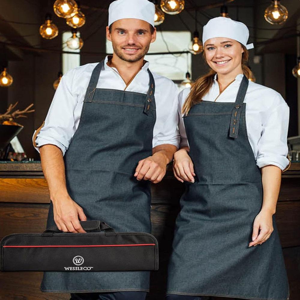 Dvouvrstvá oxfordská tkanina, odolná proti poškrábání, studentská sada nářadí ve westernovém stylu, taška na nože, přenosná, kuchařská taška, velkokapacitní, taška na uložení nožů