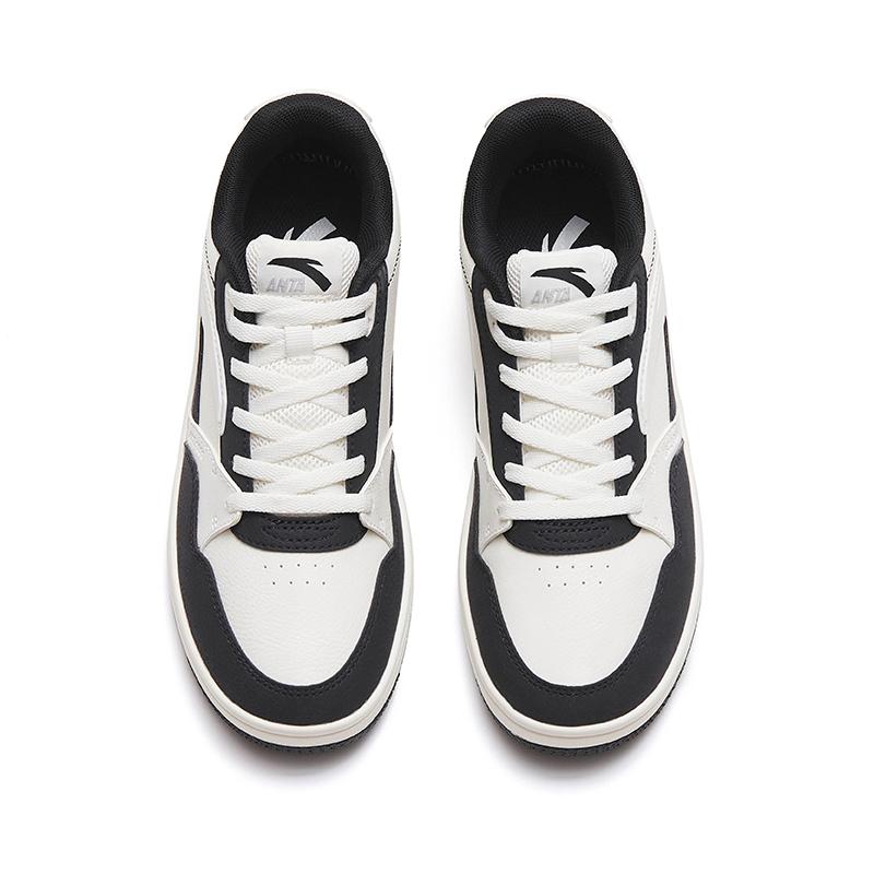 Anta Retro Fashion Versatile Non-Slip Durable Low-Top Skate Shoes Men sneaker White Black 112538033R-1