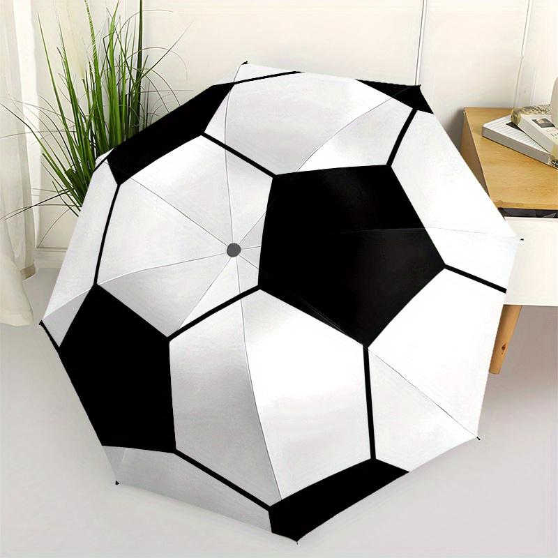 

Soccer ball, Football design themed Eight rib Automatic Folding Umbrella Is Suitable for Both Men and Women, Making It A Perfect Christmas a