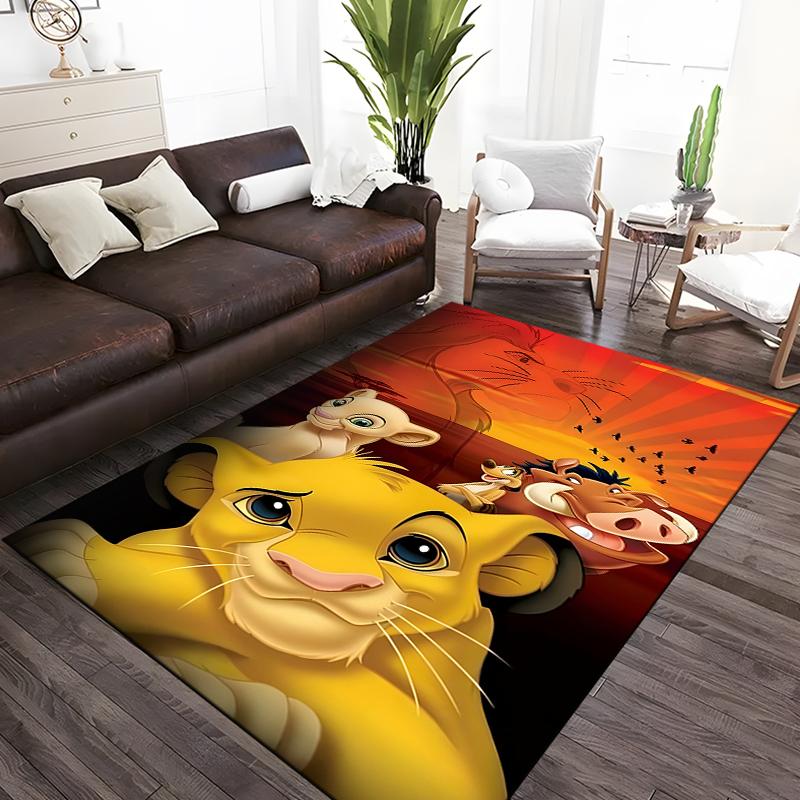 1PC The Lion King Pattern Carpets Bedroom Play Mats Rugged Bedroom Decor Carpet Living Room Mat Children's Room Area Carpet
