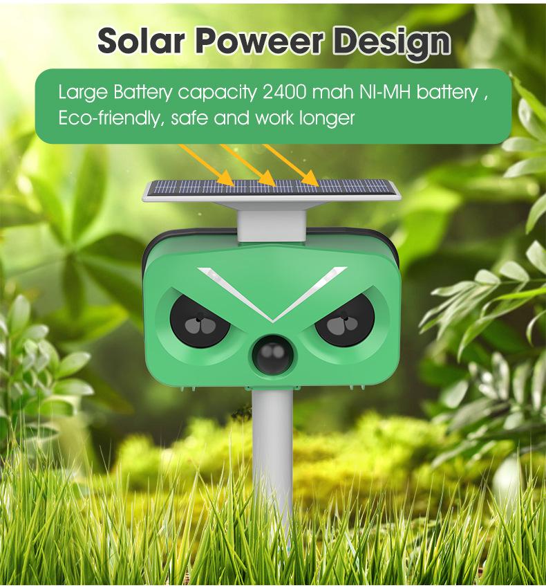 Solar Bird & Animal Repeller with High-Power Alarm