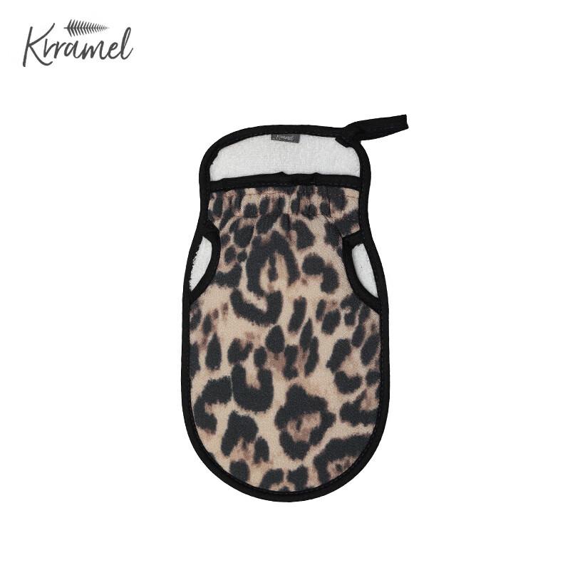 KRRAMEL Sicily Leopard Print Exfoliating Bath Mitt Normal
