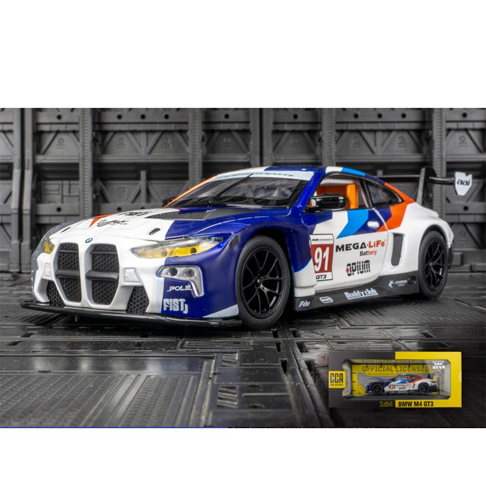 1/24 Scale M4 Alloy Model Car for Kids, Diecast Metal, Racing Car Toy, Sound Light, Boy Gift Collection