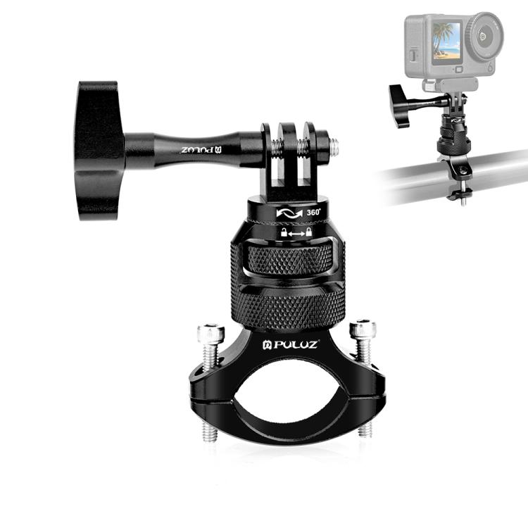 

PULUZ 360 Degree Rotation MotorBike Aluminum Mount Handlebar Adapter with Screw for GoPro, Insta360, DJI and Other Action Cameras (Black) чёрный