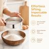 Stainless Steel Fine Mesh Round Handheld Silver Manual Flour Sifter  Baking Prep