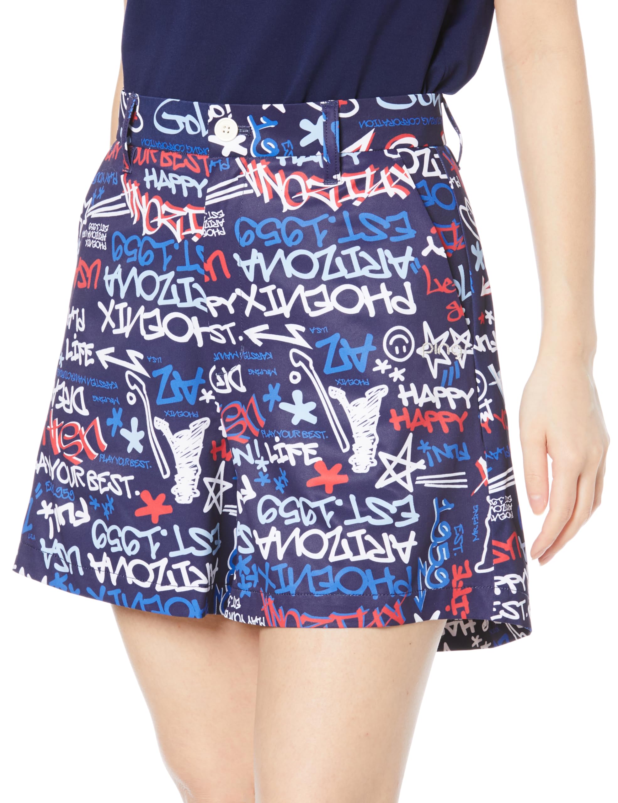 

Shorts Golf SS [Ping Apparel] Women s (Tagging Pattern, All-Directional Stretch) / / 622-4132200 120_Navy