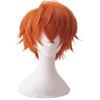 Anime Mystic Messenger 707 Cosplay Synthetic Wig Short Red Orange Heat Resistant Hair Cosplay Wigs