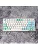 Mechanical Keyboard Keycap Minimalist Ice Mint Keys DA Profile 133Keys Dye Sub KeyCap for   MX DZ60 RK61 64 GK61