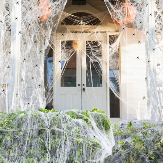 Halloween Spider Web Decoration Stretchy Spider Web with Small Fake Spiders Large Cobwebs for Indoor And Outdoor Parties Haunted Houses Decor