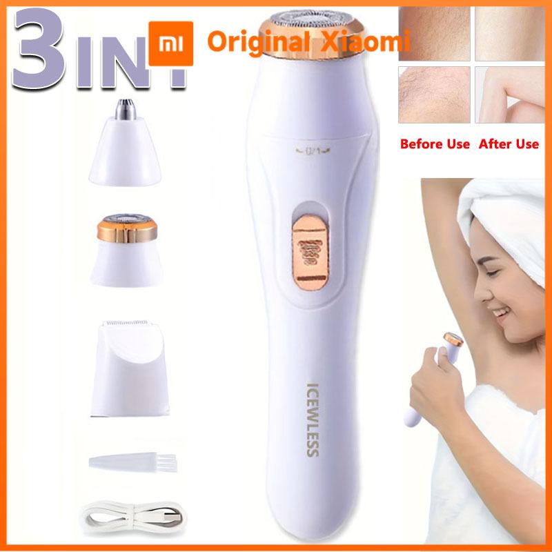 Xiaomi Electric Hair Trimmers for Women Waterproof Razor Painless Private Body Hair Removal Device shaver Bikini Arm Leg Face Shaving