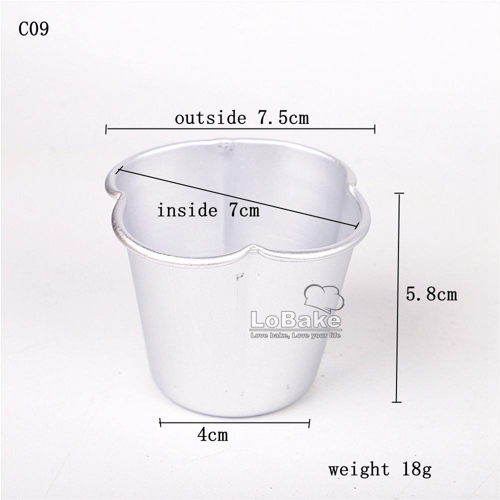 10pcs/lot Various Design Fluted Edge Wavy Flower Cup Boat Round Shape Aluminium Tart Mould Jelly Pudding Cup Cupcake Mold Baking