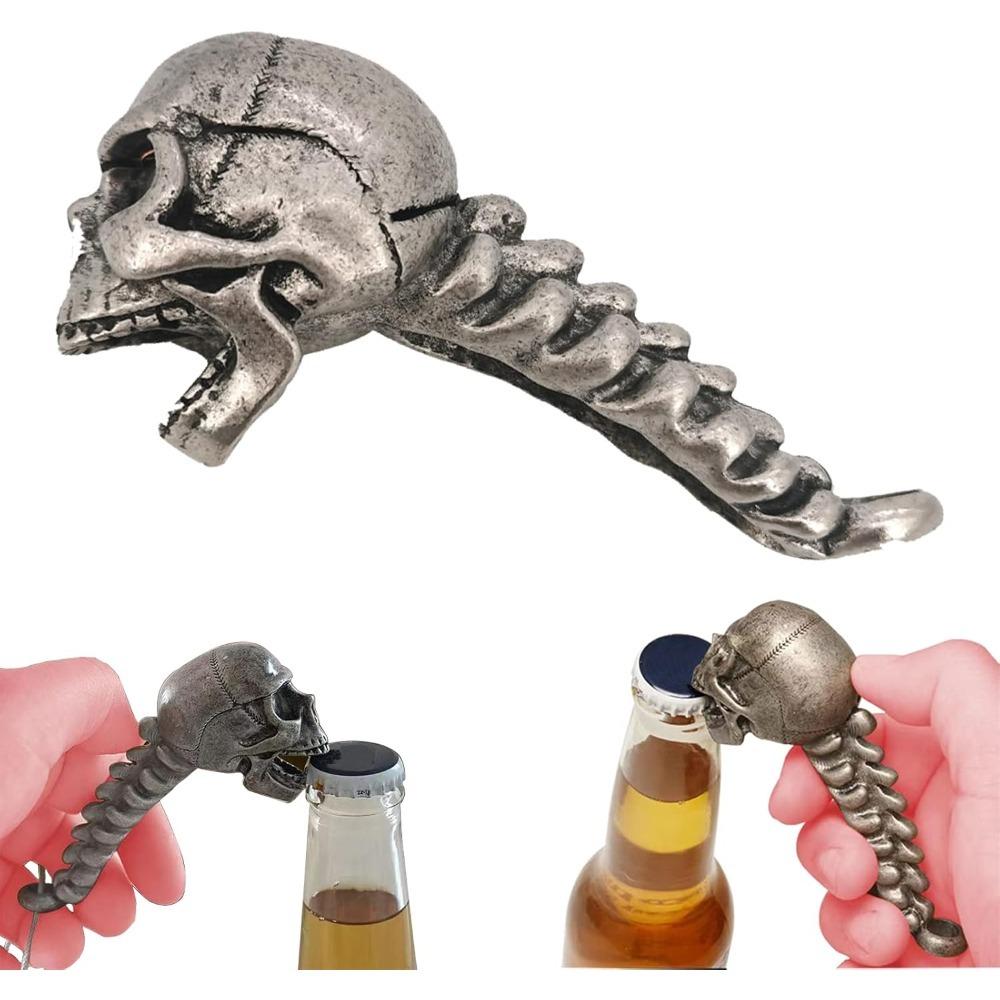 Halloween Skull Bottle Opener Novelty Stainless Steel Beer Bottle Opener for Bartenders, Restaurants, Bars and Parties