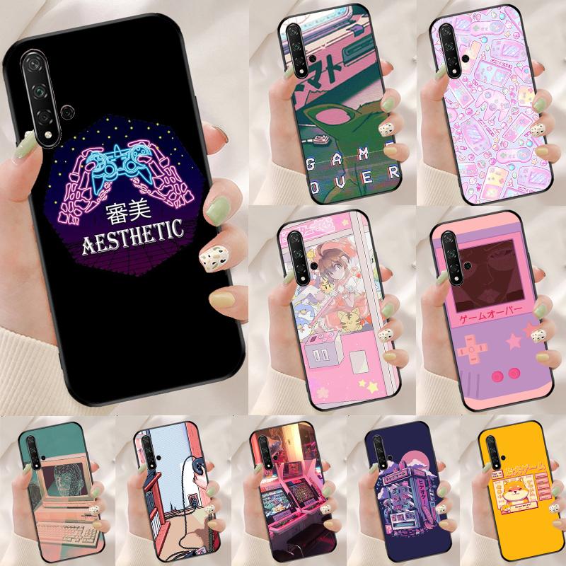 Retro Aesthetic Japanese Game Over For Huawei Nova 8i 11i 12i 12s 9 10 SE Y90 Y60 Y70 Y72 Y61 Y91 P20 P30 P40 Lite P60 Pro Case
