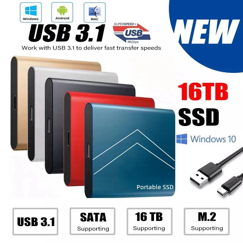 500G-128TB High-Speed Type-C SSD Mobile Hard Drive
