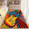 Colorful Pop Art Guitar Carpet suitable as a non-slip mat for the living room or bedroom sofa