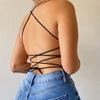 Chal de Color Casual de Moda para Mujer sin Mangas Espalda Abierta Hueco